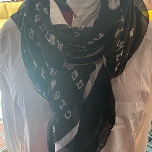 Brand: Torrid, Size: One Size, Color: Black & White large sheer scarf